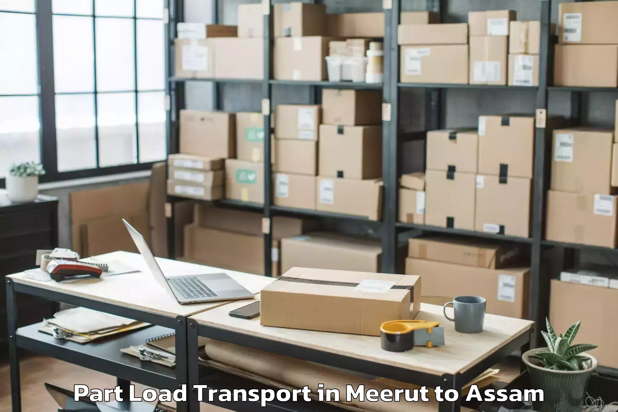 Top Meerut to Guwahati Airport Gau Part Load Transport Available